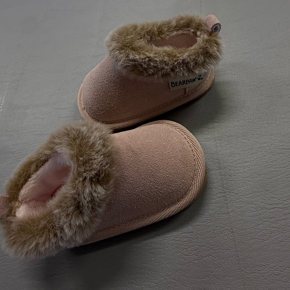 BearPaw Blush‎ Fur-Trimmed Slippers